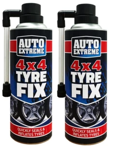2 x GROSSES SCHNELLFIX AUTO NOTFALL FLACH REIFEN AUFPUMPEN PUNKTION REPARATURSATZ FÜR 4X4. - Bild 1 von 1