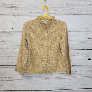 Vintage Girls Button Up Shirt Les Girls Floral Print 60's  size 7 - Picture 1 of 7