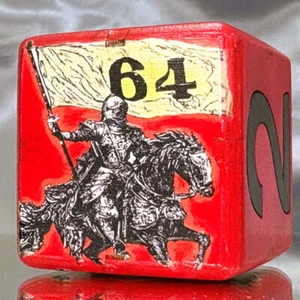 Cavalry Cube - Gallop to Glory - Backgammon Doubling Cube 36mm - Picture 1 of 9