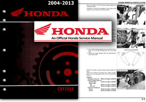 Honda CRF250X Service Workshop Repair Manual CRF 250 X 2004 2005 2006 2007 Shop 