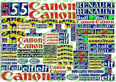 Body Decals Williams Renault FW14 Camel Nigel Mansell--D59 - Bild 1 von 4