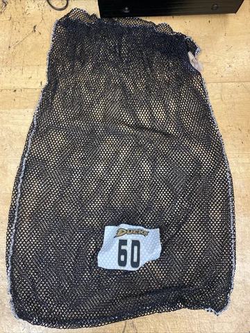 #60 Brendan Mikkelson NHL PRO STOCK GAME USED LAUNDRY BAG black ANAHEIM DUCKS Cover