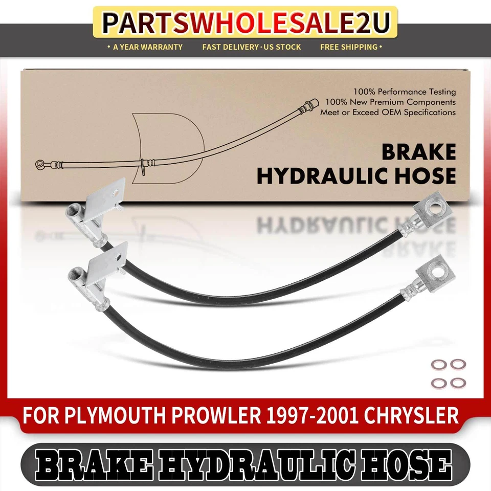 Manguera hidráulica de freno trasera izquierda y derecha 2 piezas para Chrysler Plymouth Prowler Foto 1 de 4
