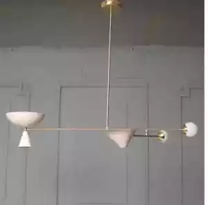 Kronleuchter Italienisch Sputnik Decken Glas Kugel Leuchte Messing Mid Centur... - Bild 1 von 10