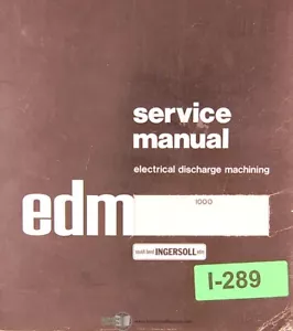 Ingersoll Rand Southbend Criterion 1000, EDM Operation Service Electrical Manual - Picture 1 of 7