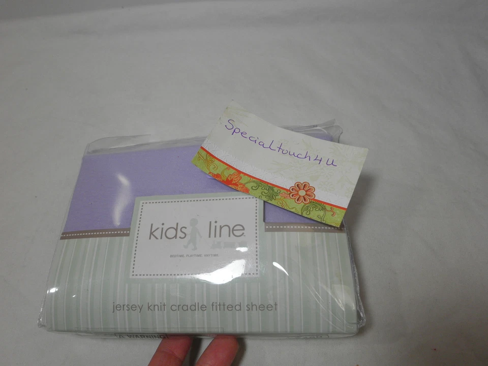 Nueva Sábana Ajustable Kidsline Algodón Jersey Tejido Cuna - Lila Nueva en Paquete Foto 1 de 1