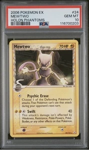 POKEMON PSA 10 GEM MT MEWTWO 24/110 EX HOLON PHANTOMS 2006 DELTA SPECIES POP 60 - Picture 1 of 2