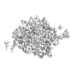 100pcs Toothed Hex 6/32 Computer PC for Case Hard Drive Motherboard Mounting Scr - Afbeelding 1 van 8