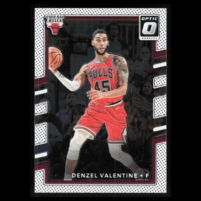 Denzel Valentine #24 2017-18 Donruss Optic Chicago Bulls Basketball Card NBA - Image 1 of 3