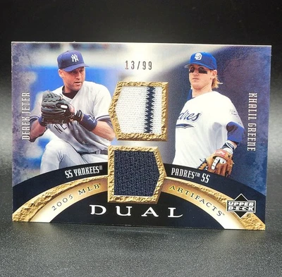 2005 UPPER DECK ARTIFACTS #DA-JG DEREK JETER 比赛使用 PINSTRIPE 球衣 SSP /99 — 第 1/2 张图片