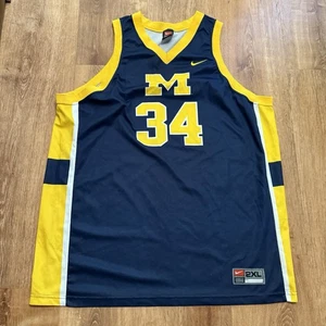 Vintage Michigan Wolverines #34 Blau Trikot Größe 2XL USA Made - Bild 1 von 8