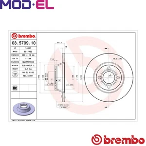 2x BRAKE DISC 08.5709.10 FOR AUDI 80B4 AAZ/1Z 1.9L ABT 2.0L ABM 1.6L 4cyl 80 B4 - Picture 1 of 9