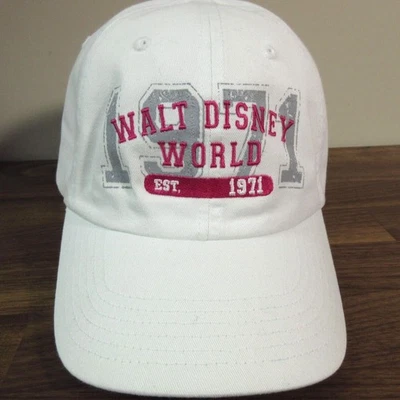 Gorra Walt Disney World Adulto Correa Ajustable Trasera Rosa y Blanco Mickey Mouse Foto 1 de 4