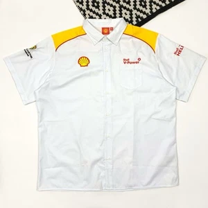 Shell V-Power Ferrari Short Sleeve Shirt Button Up Racing F1 3XL - Picture 1 of 7