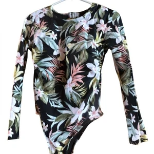 Kona Sol Badeanzug schwarz mehrfarbig Flora Einteiler Größe M - Bild 1 von 7