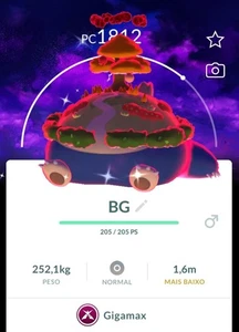 Pokémon Go Trade Shiny Gigantamax Snorlax Background Dark Skies - Picture 1 of 1