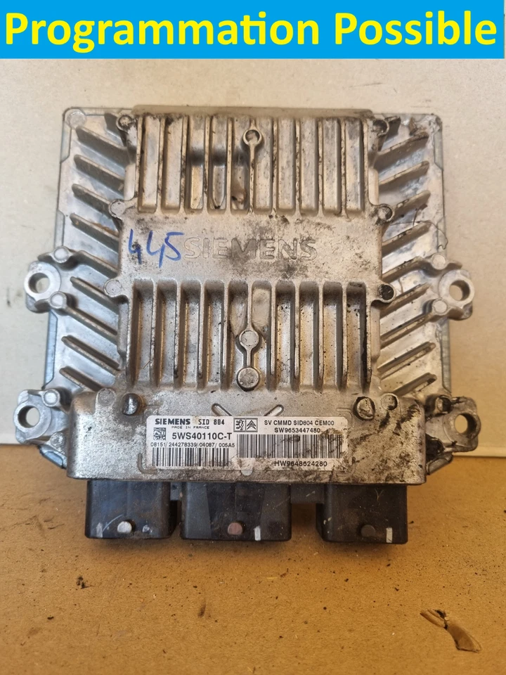 C445 SIEMENS SID804 5WS40110C-T SW 9653447480 HW 9648624280 PEUGEOT CITROEN - Image 1 of 1