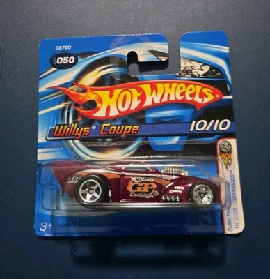 2005 Hot Wheels #50 First Editions-Torpedoes 10/10 WILLYS COUPE Maroon ShortCard - Image 1 of 3