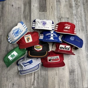 Vintage Samen Hut Set 3 Streifen Trucker Hüte Made in USA - Bild 1 von 3