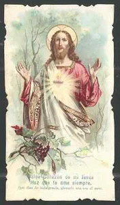 Holy card antico de Jesus santino immagine pieuses estampa - Foto 1 di 1