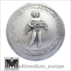 Jugendstil Silber Pillen Dose Welz und Renner silver box Kind Blumen Schatulle - Bild 1 von 5
