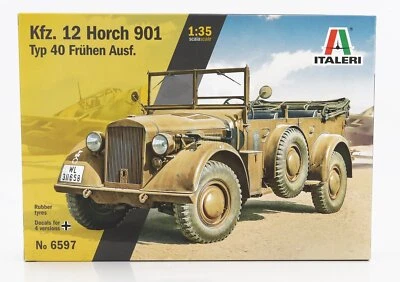 MODELLINO AUTO STATICO ITALERI HORCH 901 KFT TYP 40 OPEN FRUHEN AUSF 1940 1/35 - Immagine 1 di 2