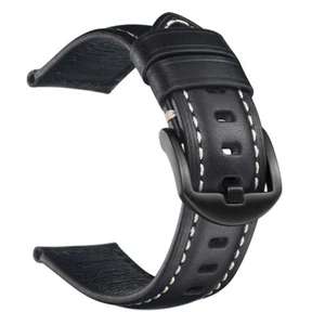 Vintage Genuine Leather Watch Band Strap Oil Wax Cowhide Bracelet 18/20/22/24/26 - Picture 1 of 23
