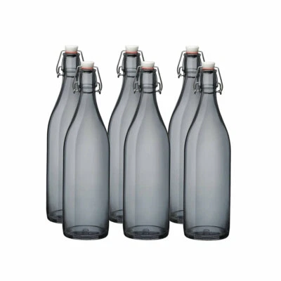 Bormioli Rocco 33.75oz Swing Top Giara Glass Bottles - Gray | 6-pack - Image 1 of 2