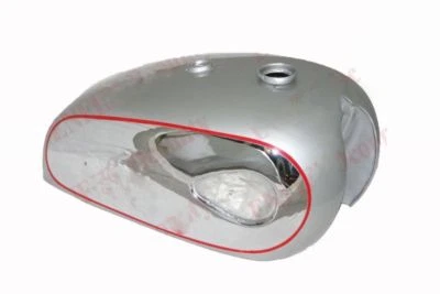 Tanque de combustible de gas Bsa Gold Star A7 A10 Super Rocket cromado plateado pintado S2u Foto 1 de 4