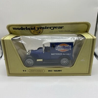 Modelos Matchbox de antaño Y5 1927 Talbot Van Ever Ready baterías 1978 Reino Unido Foto 1 de 4