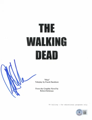 JEFFREY DEAN MORGAN SIGNED AUTOGRAPH THE WALKING DEAD FULL SCRIPT BECKETT BAS Cover
