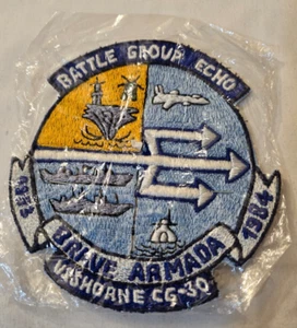 Parche de despliegue USS Horne CG-30 Battle Group Echo Brave Armada 1983 84 / Nuevo de Lote Antiguo - Imagen 1 de 2