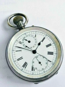 Raro Cronógrafo de Bolsillo G. Leon Breitling Montbrillant Clase Alta 19''' - Imagen 1 de 9