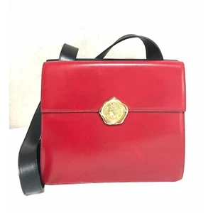 Vintage Karl Lagerfeld red and black double face shoulder bag with golden logo - Picture 1 of 10