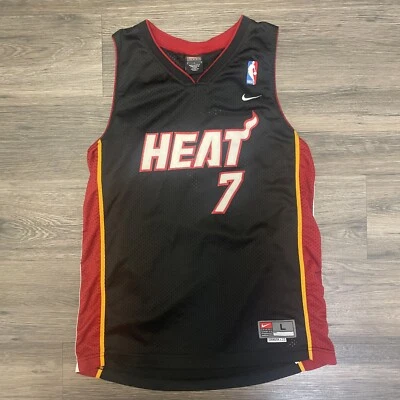 Nike Youth Lamar Odom #7 Miami Heat Stitched NBA Swingman Jersey Youth L - Image 1 of 4