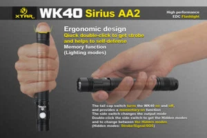 XTAR WK40 Sirius AA2 220 Lumen 2 x AA - Picture 1 of 15