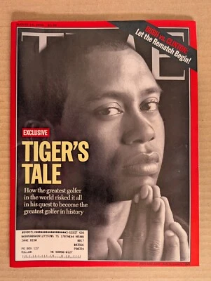 TIME magazine August 14 2000 TIGER WOODS First Cover-APPLE COMPUTER Poster AD - Image 1 of 4
