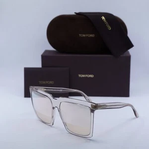 New TOM FORD FT0764 20Z Transparent Light Sand/Rose Gold Mirror 58-16-140 Sun... - Picture 1 of 6
