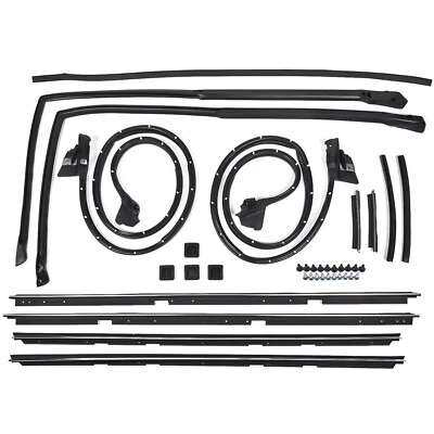 17Pcs Door Tailgate Weatherstripping Seal Kit Fits 1978-1987 Chevrolet El Camino - Image 1 of 4