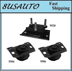 3PCS MOTOR & TRANS MOUNT FIT 2005-2012 Nissan Pathfinder 4.0L 4WD - Auto Trans - Picture 1 of 4