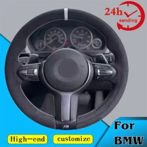 Cubierta de volante Alcantara para BMW M Sport F30 F31 F34 F10 F11 F07 X1 X2 X3 - Imagen 1 de 6