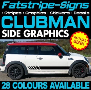 passend für MINI CLUBMAN GRAFIKSTREIFEN ABZIEHBILDER AUFKLEBER TURBO R55 F54 1.6 CLUBVAN - Bild 1 von 2