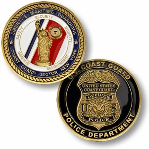 UNITED STATES COAST GUARD  SECTOR NEW YORK POLICE OFFICER  1.75" CHALLENGE COIN - Picture 1 of 1