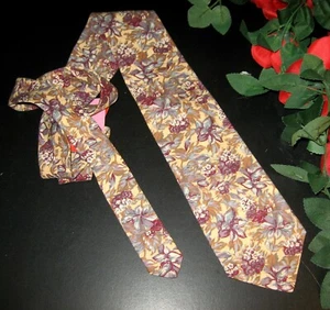 Rooster Men's Floral Necktie - Picture 1 of 2