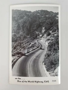 Frashers Fotos RPPC am... Rand der Welt Highway, Cailfornia Vintage Postkarte - Bild 1 von 2