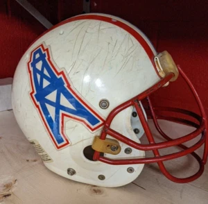 Vintage NFL 1980 HOUSTON OILERS Spiel gebrauchter Helm COA misst SELTEN - Bild 1 von 7