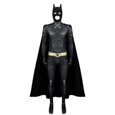 The Flash Batman Bruce Wayne Cosplay Costume Jumpsuit + Cape 2 Pcs Set - Image 1 of 4
