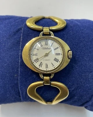 Reloj mecánico vintage URSS SLAVA 17 joyas soviético dorado damas Foto 1 de 4