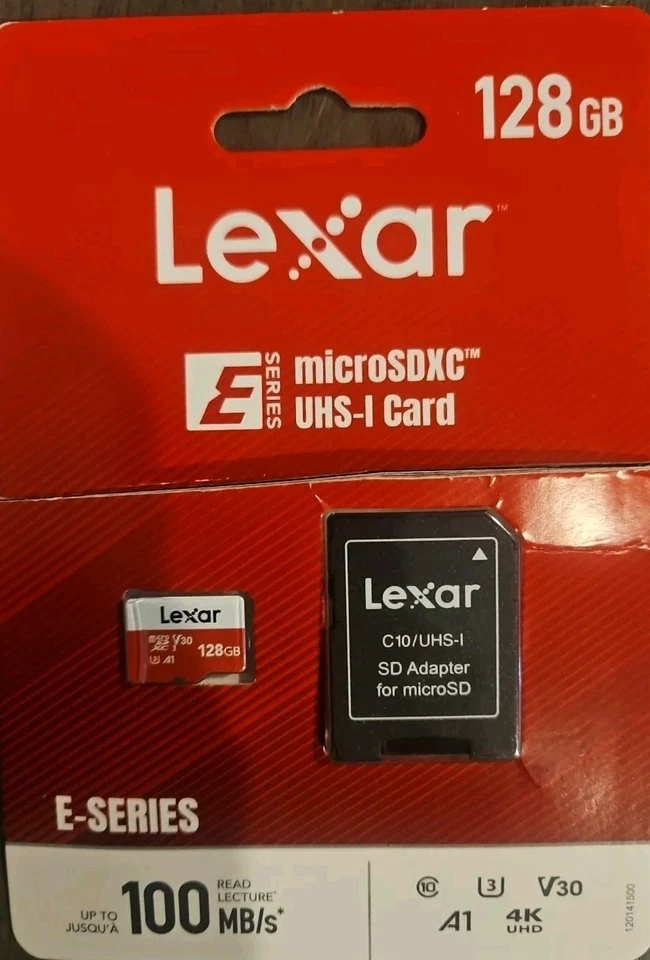 Tarjeta SD Lexar 128 GB, caja abierta hasta 100 Mb/s Foto 1 de 1