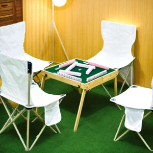 Travel Folding Mahjong Table with Travel Mini Mahjong Sets for Outdoor Camping - Picture 1 of 10